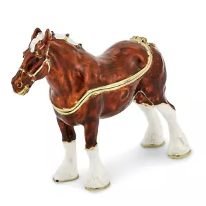 Bejeweled BUD Clydesdale Horse Trinket Box - Picture 1 of 6