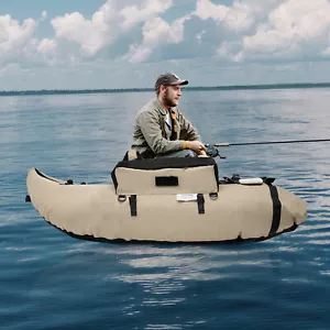 Tragbares Schlauchboot Angeljolle Boot Sport Rückenlehne verstellbar 130kg - Bild 1 von 23