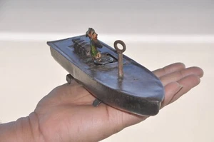 Vintage Wind Up Litho Boat Tin Toy,Japan? - Picture 1 of 8