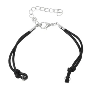 Bases de pulsera de cordón trenzadas de nailon con extensor - N087 - Imagen 1 de 3