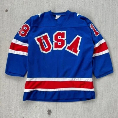 Винтажная олимпийская хоккейная футболка НХЛ Blaut New York Rangers 1980-е - Изображение 1 из 4