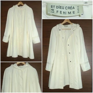 ET DIEU CREA LA FEMME HOODED TRENCHCOAT - SIZE 38 [10/12] - GOOD ORDER - Picture 1 of 22