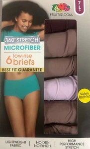 FRUIT OF THE LOOM 6PK LOW-RISE BRIEFS MICROFIBER - Picture 1 of 1