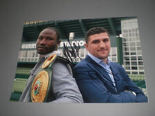 Marco Huck + Ola Afolabi signed autograph Autogramm 8x11 photo in person