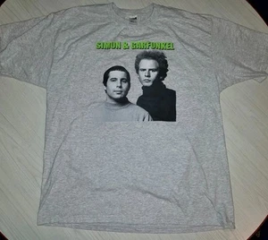 Vintage 2003 Simon & Garfunkel Tee Shirt Old Friends 2XL XXL Gray Concert Tour - Picture 1 of 5