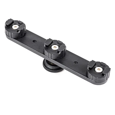 3 in 1 Aluminum Camera Triple Hot Shoe Mount Adapter Bracket Holder Support K - Image 1 of 4
