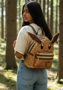 Loungefly Pokémon Eevee Gold Sequin Mini Backpack - Official Excl Cosplay Bag - Picture 1 of 9