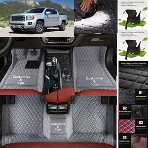 For GMC Sierra Crew Cab Car Floor Mats Custom Waterproof Auto Liners Carpets - Foto 1 di 42