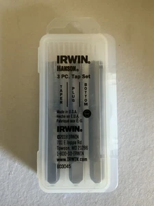 Irwin Hanson 3PC Tap Set, 1/4"-28NF New In Case U.S. Made Carbon Steel - Picture 1 of 3