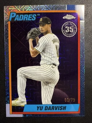 2025 Topps Update - 1989 Topps Chrome Silver Pack Yu Darvish #79 Purple  /75 - Image 1 of 2