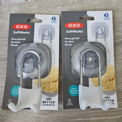OXO Softworks Stronghold Suction Hook Easy Install Lever Activated NEW -Lot of 2 - Image 1 of 4