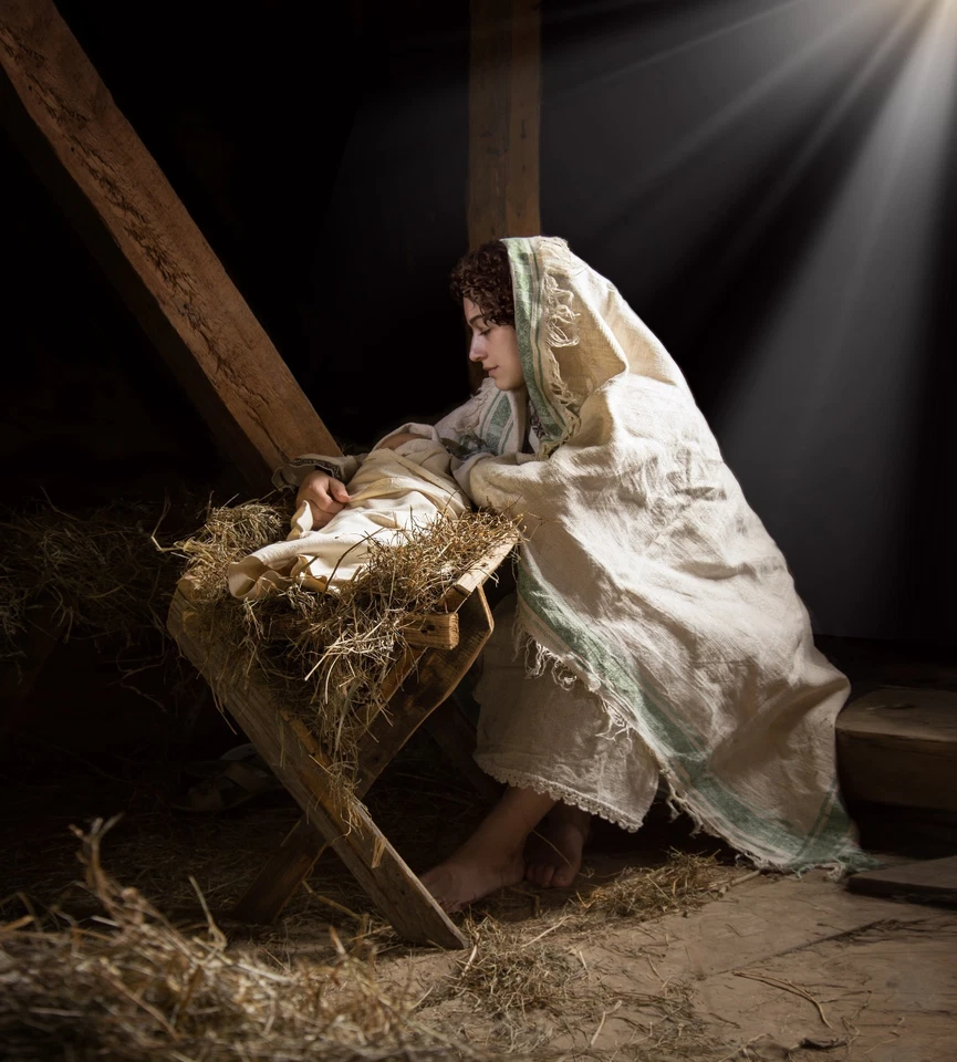 RUTH ART DESIGN Christmas: The Nativity: Mother and Child. Artistic Greeting Card+envelope. New