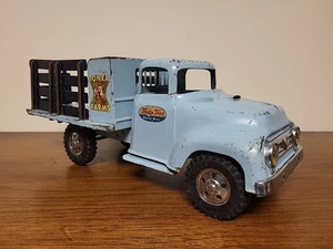 Vintage 1957 Tonka Farms Baby Blue Stake Truck - Picture 1 of 18