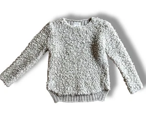 ZARA KIDS GIRLS WINTER COLLECTION KNITWEAR POPCORN FUZZY SWEATER PULLOVER 7 - Picture 1 of 6