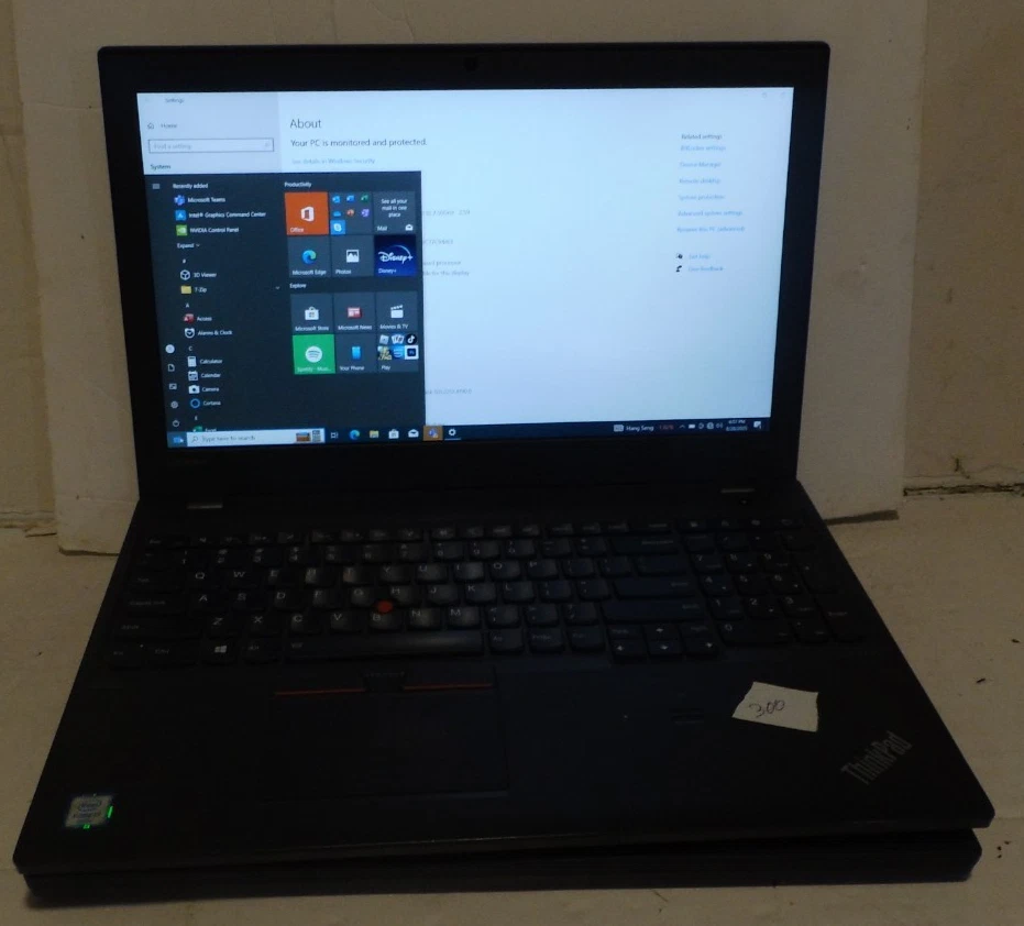LENOVO THINKPAD P50s CORE i7 Vpro 256 SSD 8 RAM BUEN ESTADO Foto 1 de 1