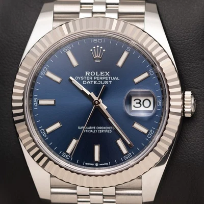 Rolex Datejust 126334 Watch 41mm Blue Index Dial Jubilee BOX & PAPER - image 1 of 4