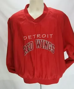 Chaqueta Pullover Vintage Para Hombre Logo 7 Detroit Red Wings Talla M Roja Cortavientos EVC - Imagen 1 de 8