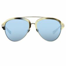 Linda Farrow luxury sunglasses Aviator Titanium oval men's women's NOS vintage