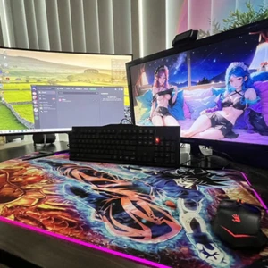Gadget Arcade Wukong Gaming Pad Desk Rubber Mouse Mat Goku Dragon Ball RGB Large - Picture 1 of 10
