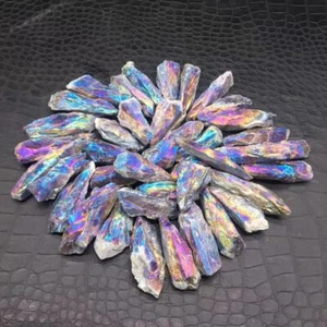 Angel Aura Rainbow Chevron Amethyst Quartz Crystal Cluster Points Healing 100g - Picture 1 of 8
