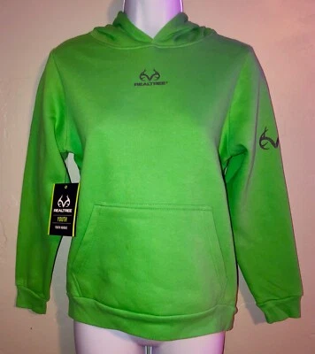 REALTREE Youth Camo Unisex Long Sleeve Soft Hoodie w/Front Pocket Classic Green - Image 1 of 4