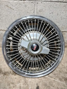 OLDSMOBILE 14 Inch WIRE Spoke  SPINNER HUBCAP OEM Dented - Picture 1 of 5