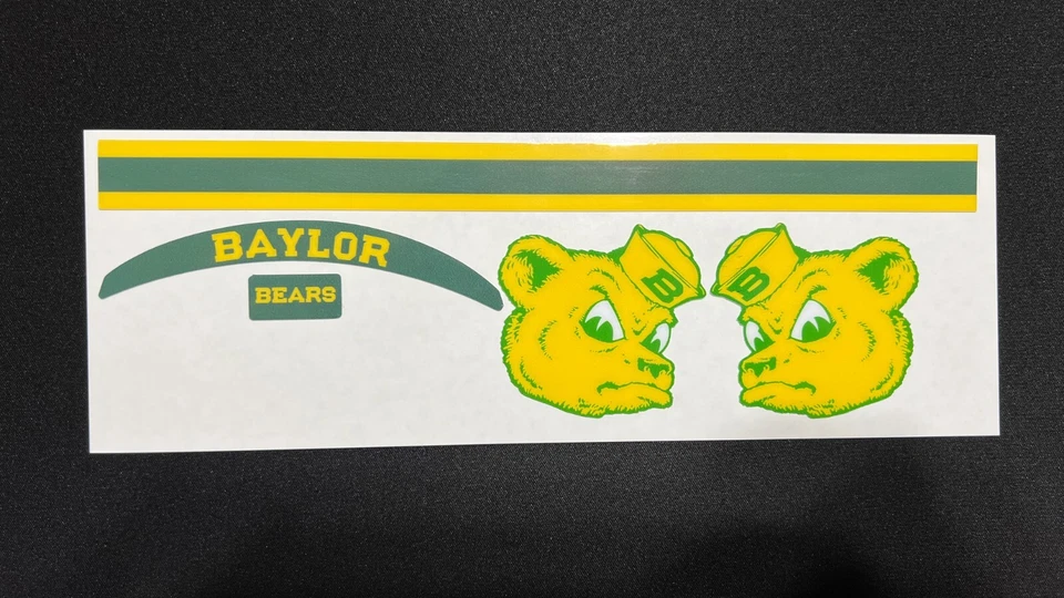Baylor Bears "Sailor Bear" Mini Football Helmet Decal Set - Image 1 of 1