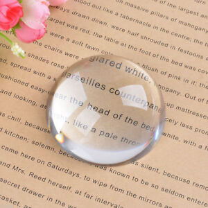 LS Big Magnifying Glass Paperweight Dome Magnifiers Semi Crystal Ball 40mm L5