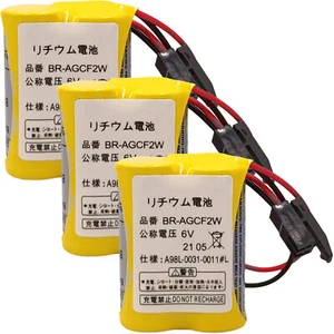 3-Pack BR-AGCF2W 6V PLC Battery For FANUC A98L-0031-0011 CNC Machine with Plug - Picture 1 of 6