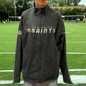 New Orleans Saints Reebok On Field Team ThrowBack Jacket Vintage Mens Size 2XL - Picture 1 of 12