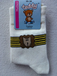 Hudson Girls Lion Socks 60% Cotton (RRP €4.00) Size 35-38 - Picture 1 of 2