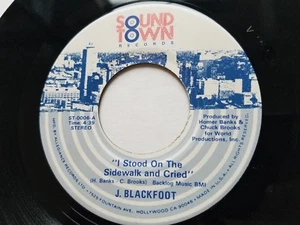 J. BLACKFOOT - I Stood On The Sidewalk And Cried 1983 SLOW JAM SOUL R&B 7" - Imagen 1 de 2