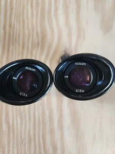 Pair - NIKON S15X UW EYEPIECES w/Hard eye shields - Picture 1 of 5