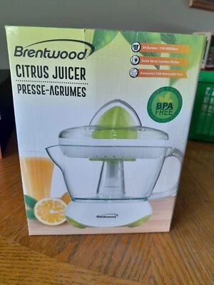 全新 Brentwood J-15 24 盎司电动柑橘榨汁机橙柠檬 — 第 1/4 张图片