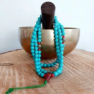 Cuentas de oración Mala | Piedra turquesa real - Imagen 1 de 3