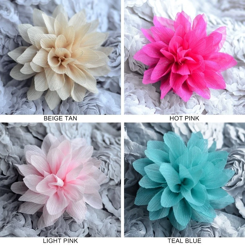 10 шт., шифоновые цветы, мягкая ткань, шик, роза, шелковый цветок, свадебное рукоделие - Изображение 1 из 1