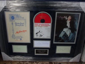 JULIE ANDREWS REX HARRISON MY FAIR LADY SIGNED VINTAGE MONTAGE AFTAL - Picture 1 of 1