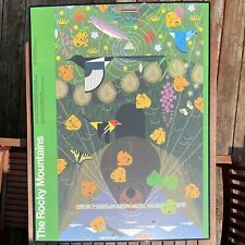 Charley Harper "The Rocky Mountains" National Park Series Art Poster 40” X 30”