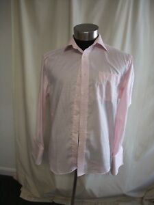 Mens Shirt NEXT pink cotton, collar 16 1/2", chest 44", formal, double cuff 7560