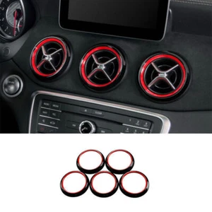 Air Conditioning Air Outlet Vent Trim For Benz GLA CLA ABS 2013-2019 Red Black - Picture 1 of 8