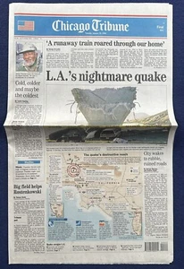 L.A.'s Nightmare Quake 27 Dead in Calif. Earthquake, Chicago Tribune, 18.01.1994 - Bild 1 von 8