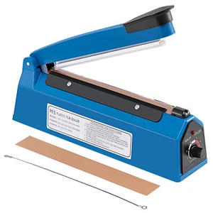200mm Impulse Heat Sealer Plastic Bag Film Food Sealing Machine Metal - Picture 1 of 8