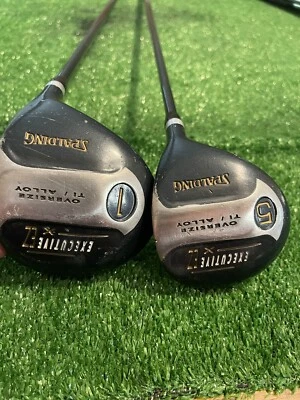 Spalding Executive Ladies Oversize Driver And 5 Woods Set Graphite  - Image 1 of 4