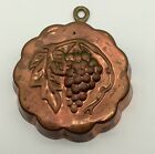 Vintage 5? Round Grapes/Grapevine Tin Lined Copper Mold