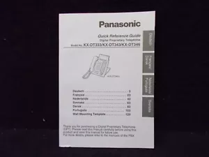 Panasonic KX-DT333 343 346 ,Telefono,Bedienungsanleitung. #K-323-15 - Bild 1 von 2