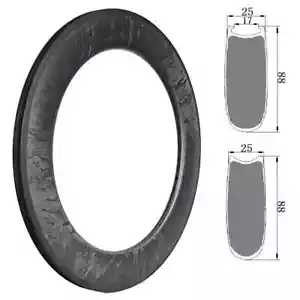 700C Road Triathlon Track Bike Carbon Rim Clincher/Tubeless/Tubular Disc Brake - Picture 1 of 17