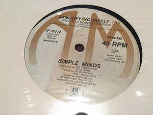 SIMPLE MINDS SANCTIFY YOURSELF LP 1985 A&M SP-12172 - Imagen 1 de 1