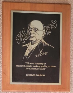 VERY UNIQUE IMPRESSION OF W.K. KELLOGG AND HIS MISSION STATEMENT STEEL... - Picture 1 of 2