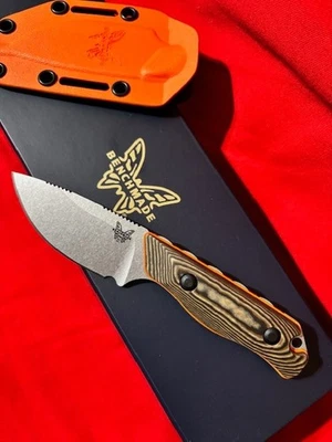 Benchmade 15017-1 скрытый каньон охотник фиксированное лезвие охотничий нож новый в коробке бесплатная шляпа - Изображение 1 из 2