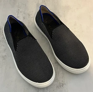 Rothy's Kids Easy Slip On Sneakers Size 1 Black Summer or Back to School - Picture 1 of 9